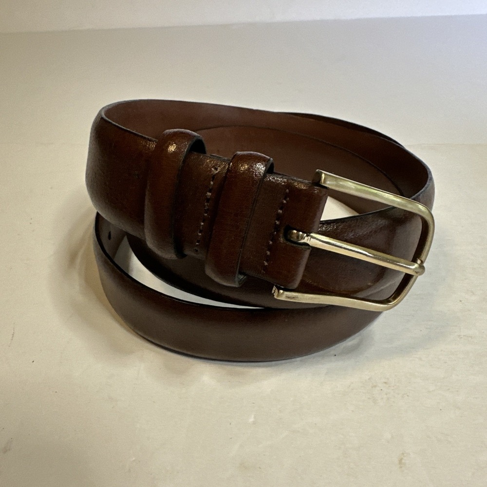 Perry Ellis Portfolio  Brown Men's Belt. Waist Size 38/95 Full Grain Cowhide